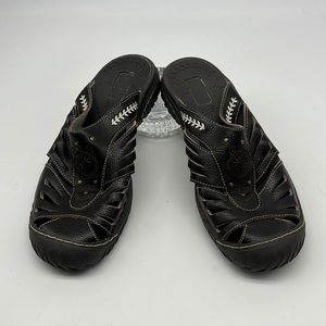 Jambu All Terra Brown Leather Clogs size 8.5